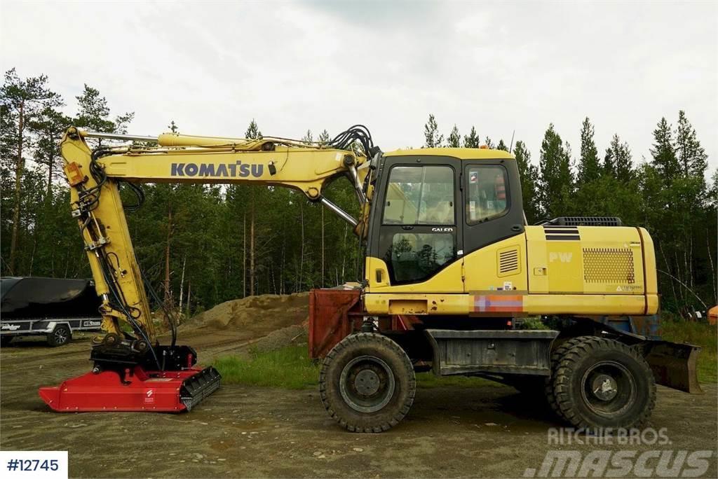 Komatsu PW160ES-7K Wheel Excavator w/ 2 buckets. Mobilbagger