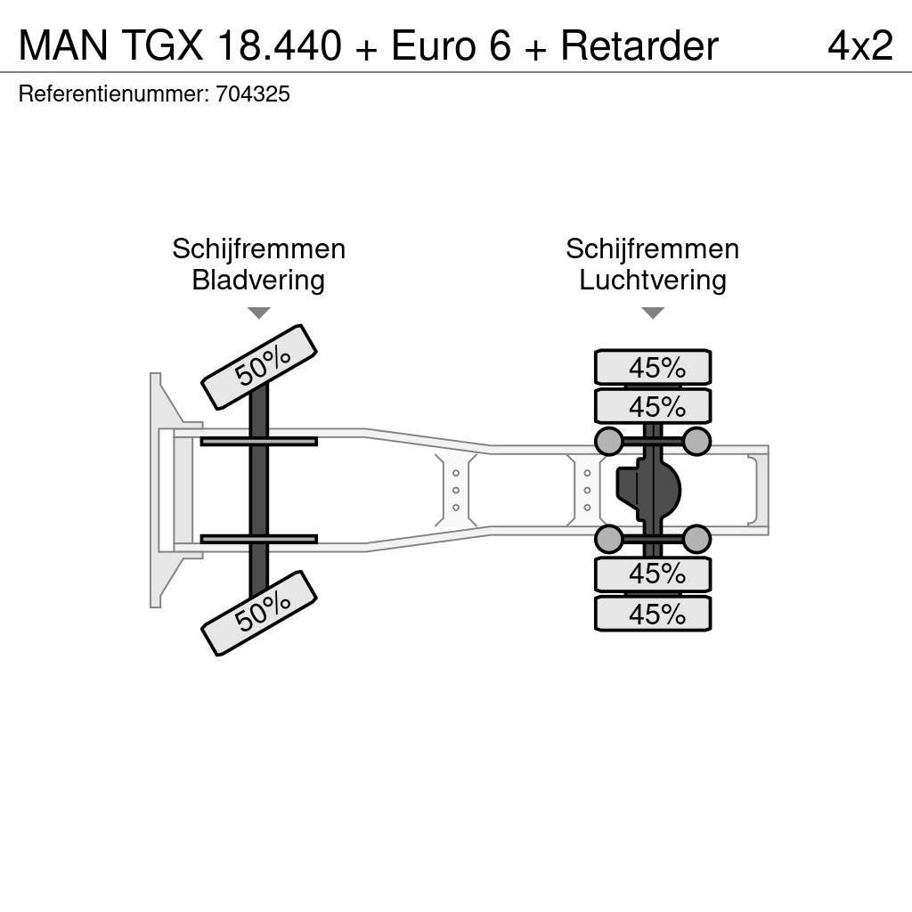 MAN TGX 18.440 + Euro 6 + Retarder Sattelzugmaschinen