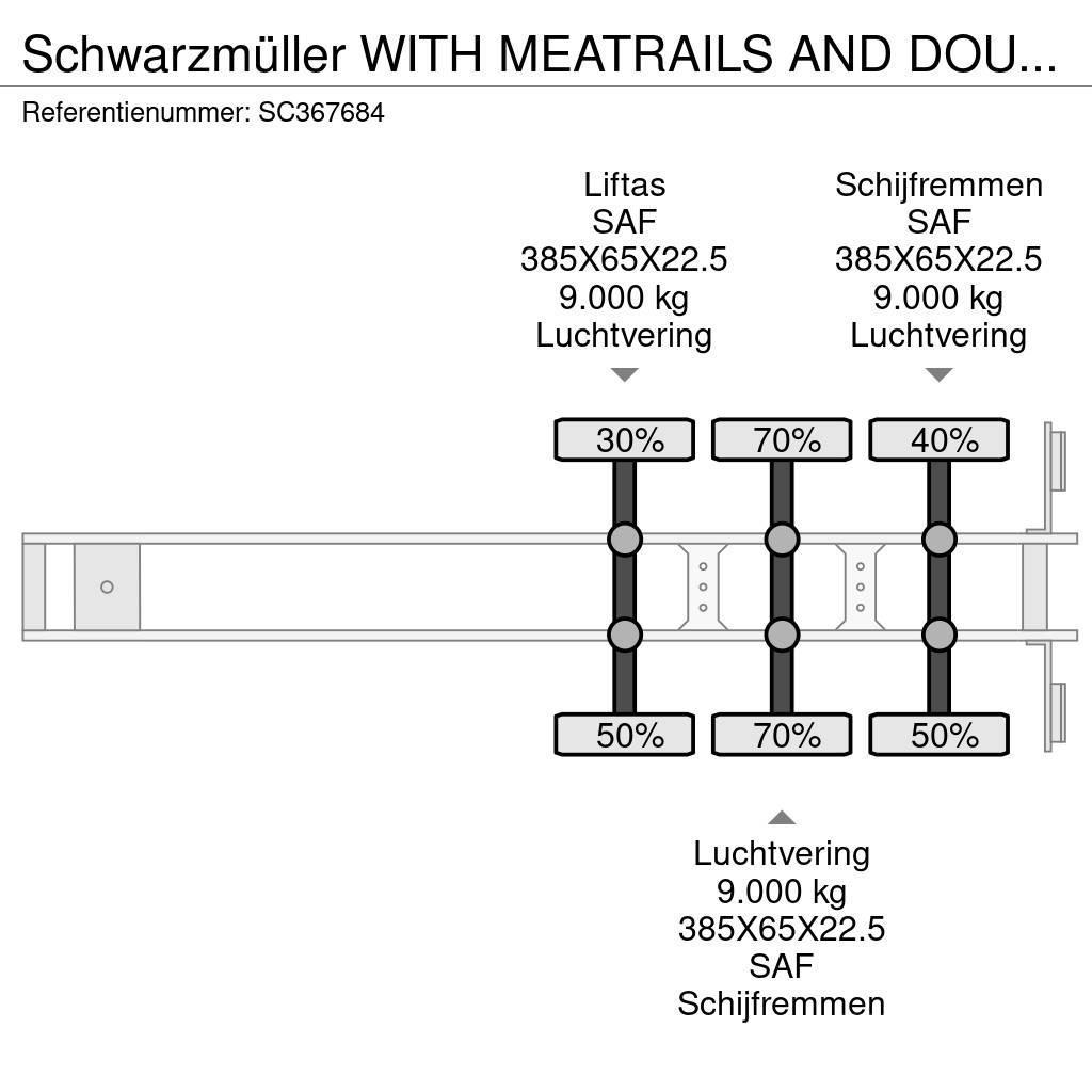 Schwarzmüller WITH MEATRAILS AND DOUBLE EVAPORATOR Temperature controlled semi-trailers
