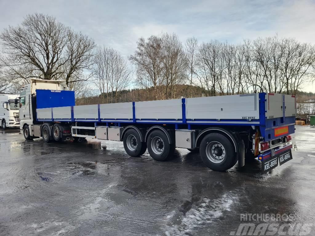 Kel-Berg S605H Åpen uttrekstrailer M hydr hjelpestyring Flatbed/Dropside trailers