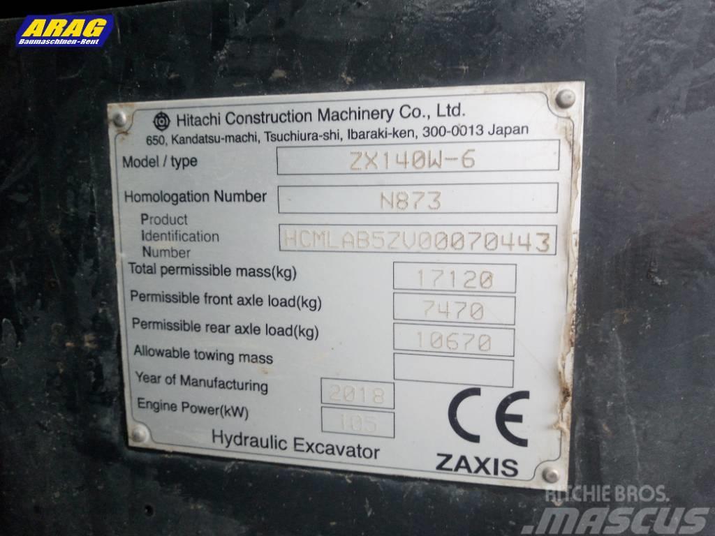 Hitachi ZX 140 W-6 Wheeled excavators