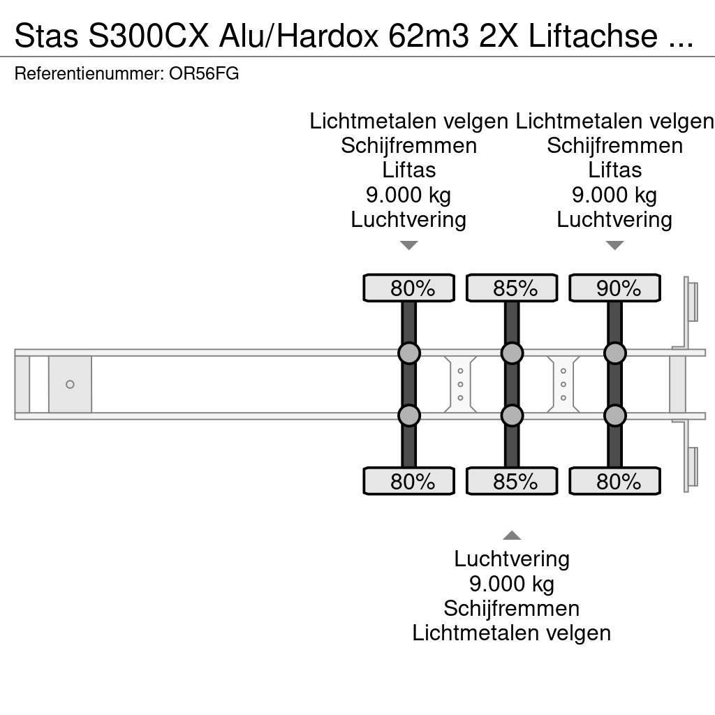 Stas S300CX Alu/Hardox 62m3 2X Liftachse Alcoa LED Tipper semi-trailers