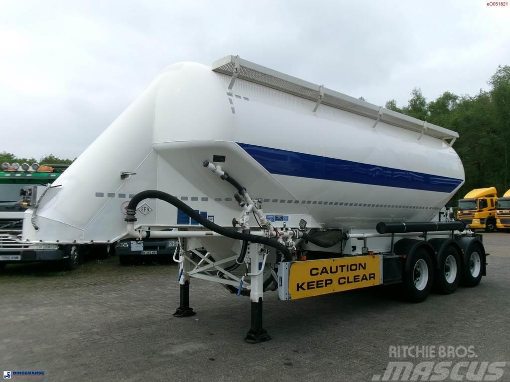 Feldbinder Powder tank alu 36 m3 / 1 comp Tanker semi-trailers