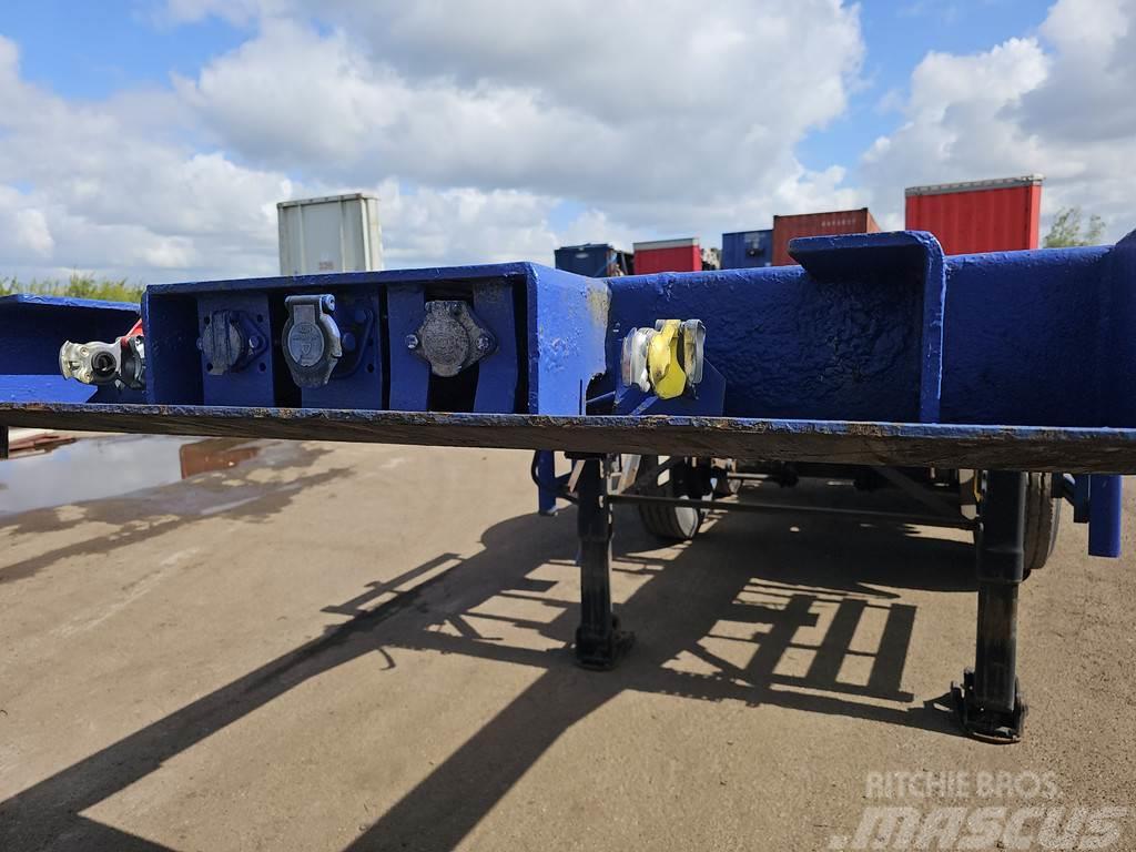 Renders 2 axle 20 ft container chassis steel springs bpw d Containerframe semi-trailers