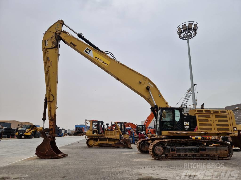 CAT 374 F L(20m longreach + ME + GP front - Abu Dhabi) Long reach excavators