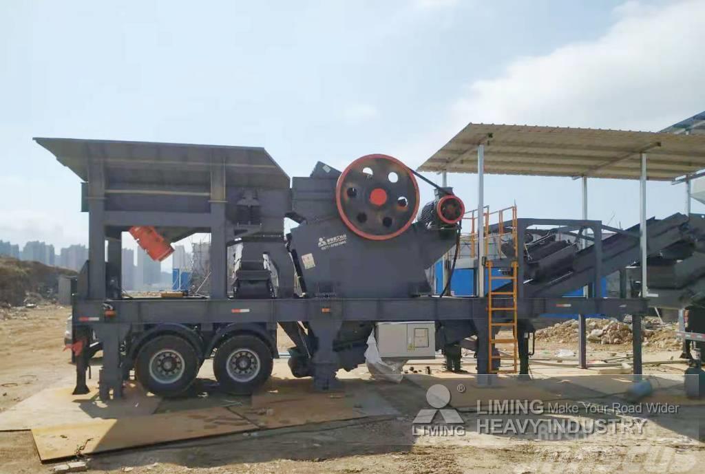 Liming 100-200tph mobile jaw crusher with screen & hopper Mobile crushers