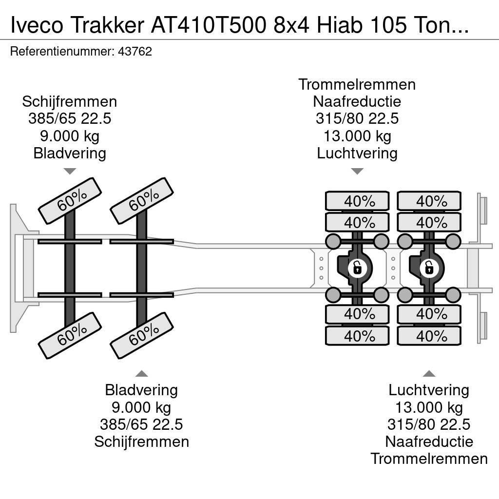 Iveco Trakker AT410T500 8x4 Hiab 105 Tonmeter laadkraan All terrain cranes