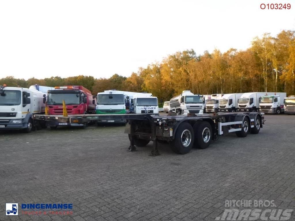 D-tec 4-axle container combi trailer (2 + 2 axles) Containerframe semi-trailers