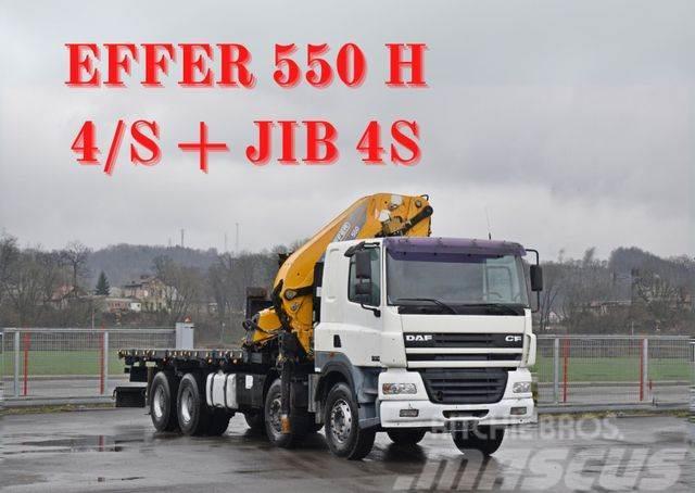 DAF CF 85.480 * EFFER 550 H 4/S+JIB 4S* FUNK / 8x4 Crane trucks
