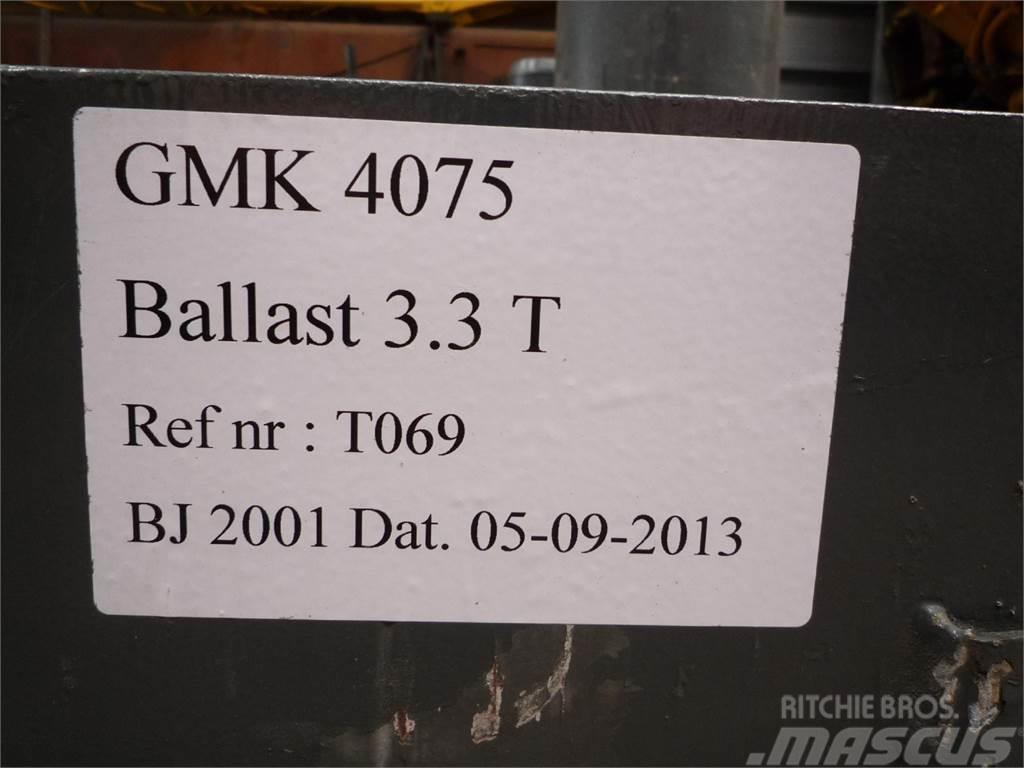 Grove GMK 4075 counterweight 3,3 ton Crane parts and equipment
