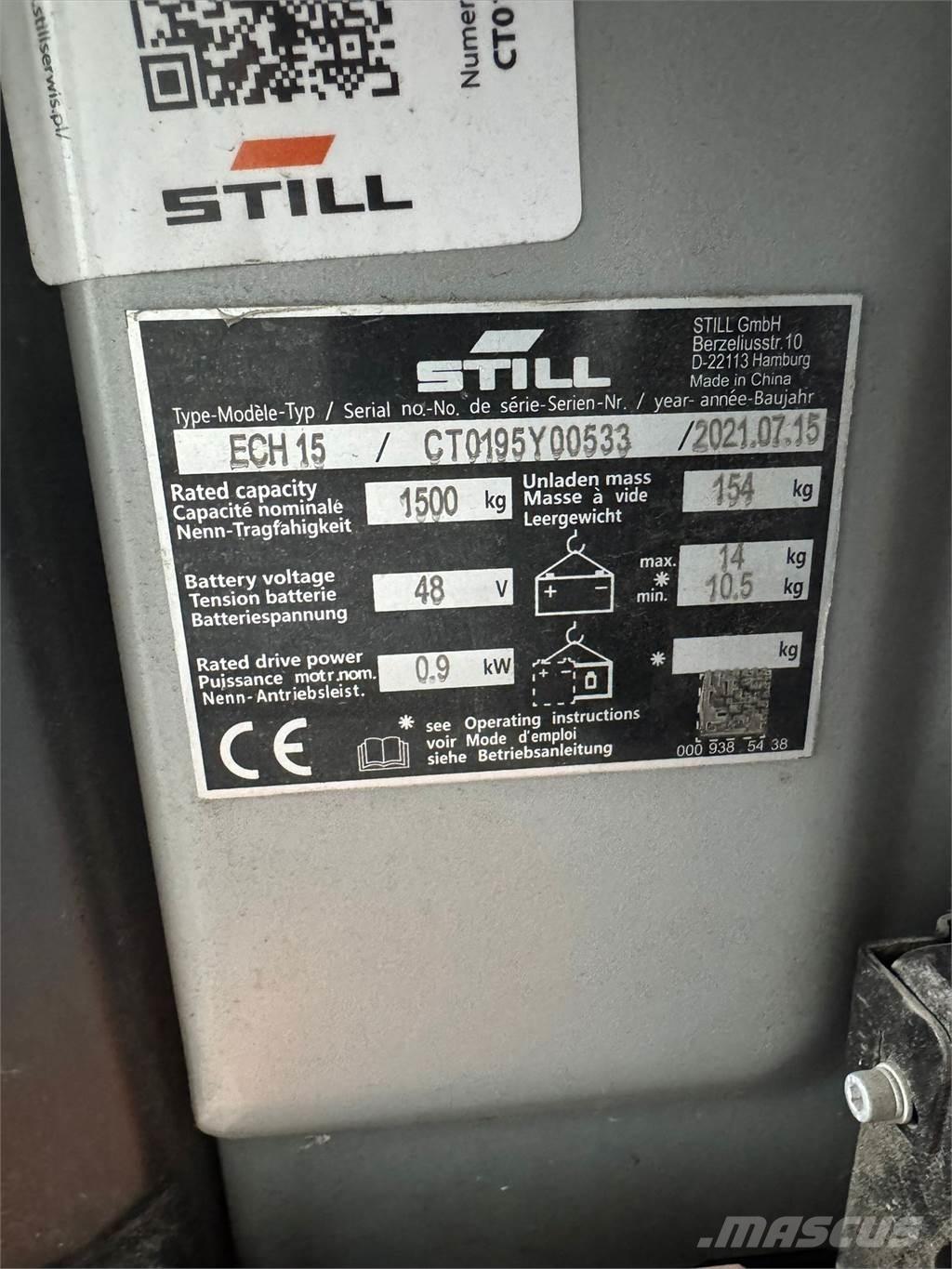 Still ECH 15 Deichselstapler