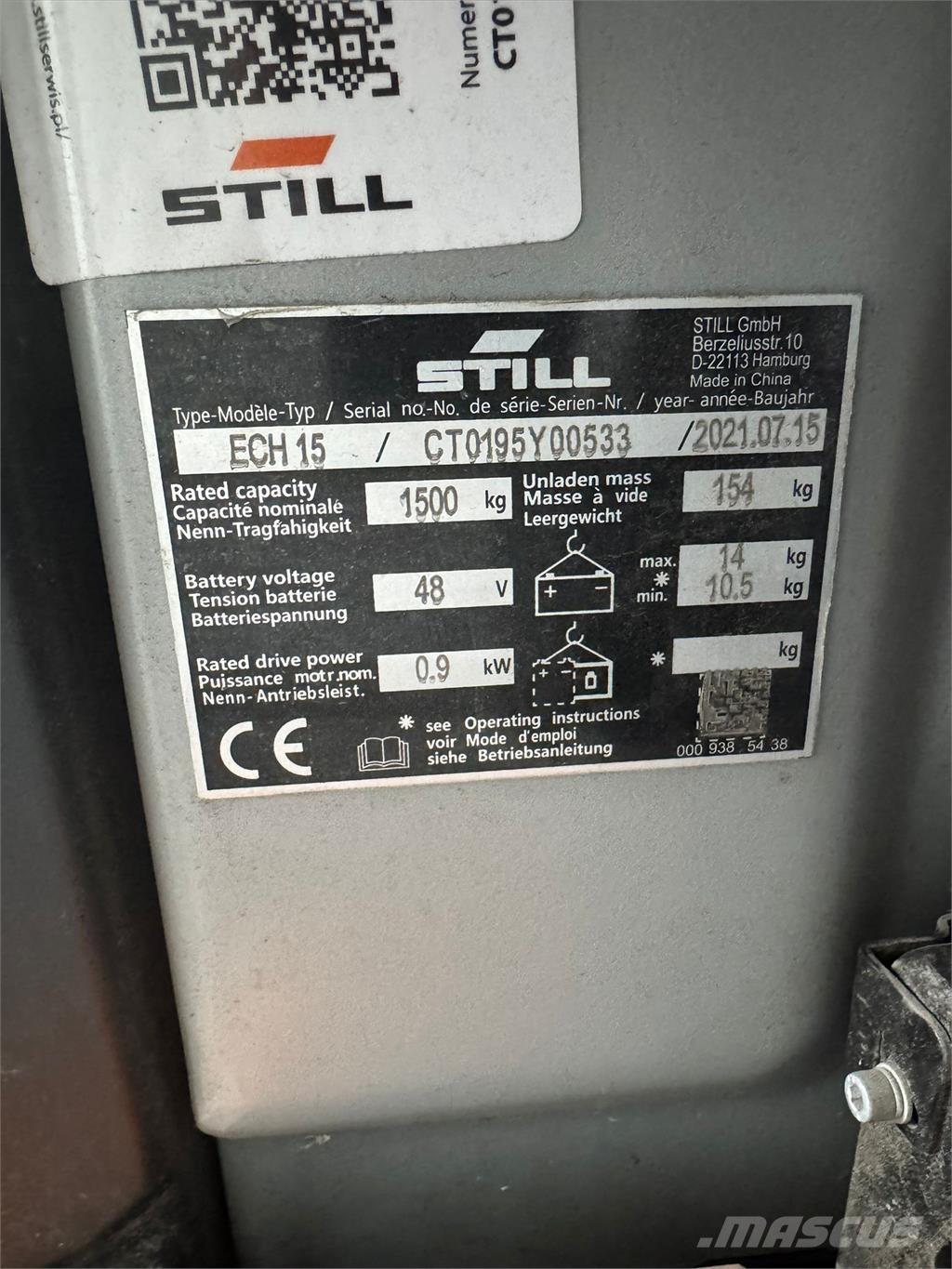 Still ECH 15 Deichselstapler