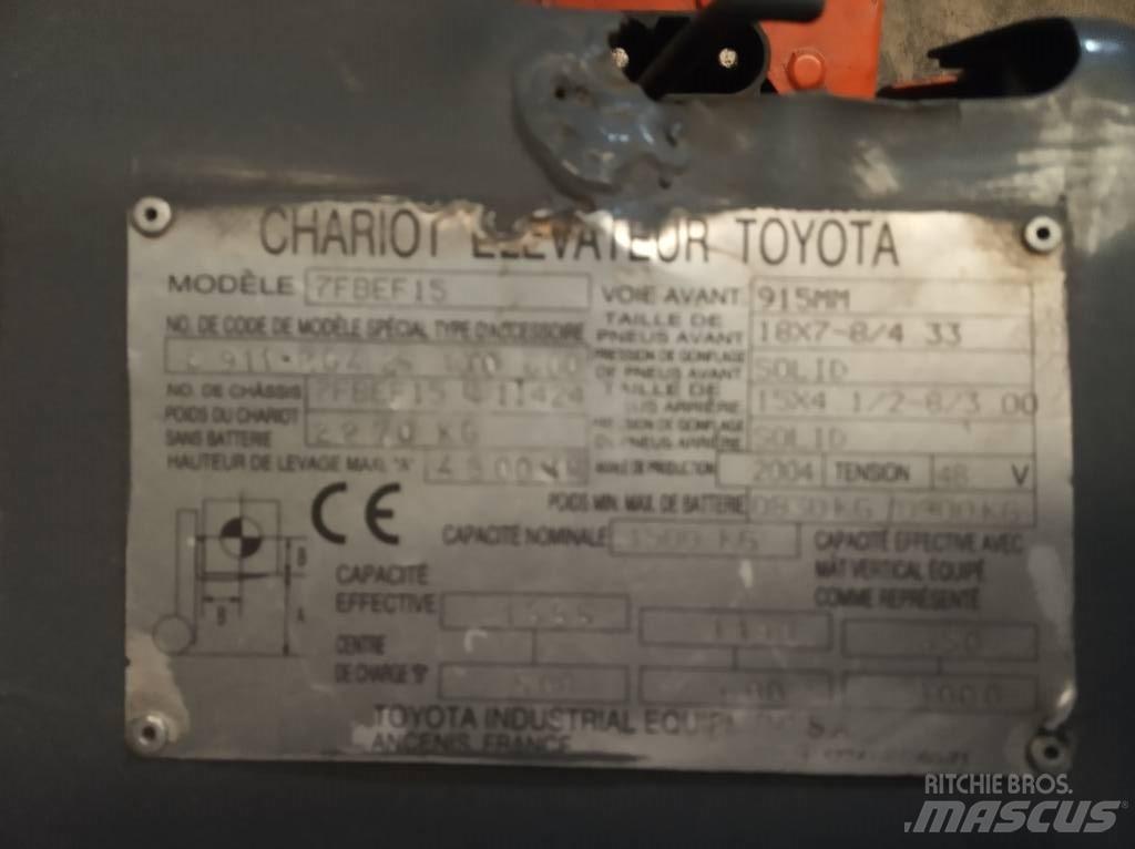 Toyota 7FBEF15 Elektro Stapler