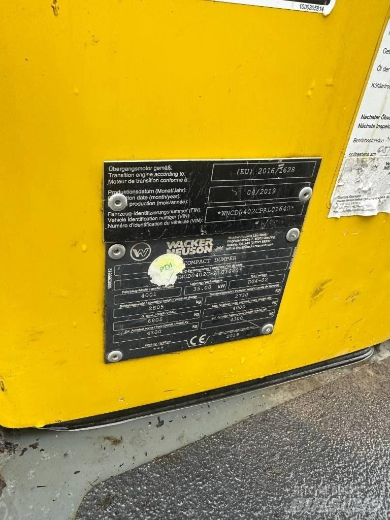 Wacker Neuson 4001 Minidumper