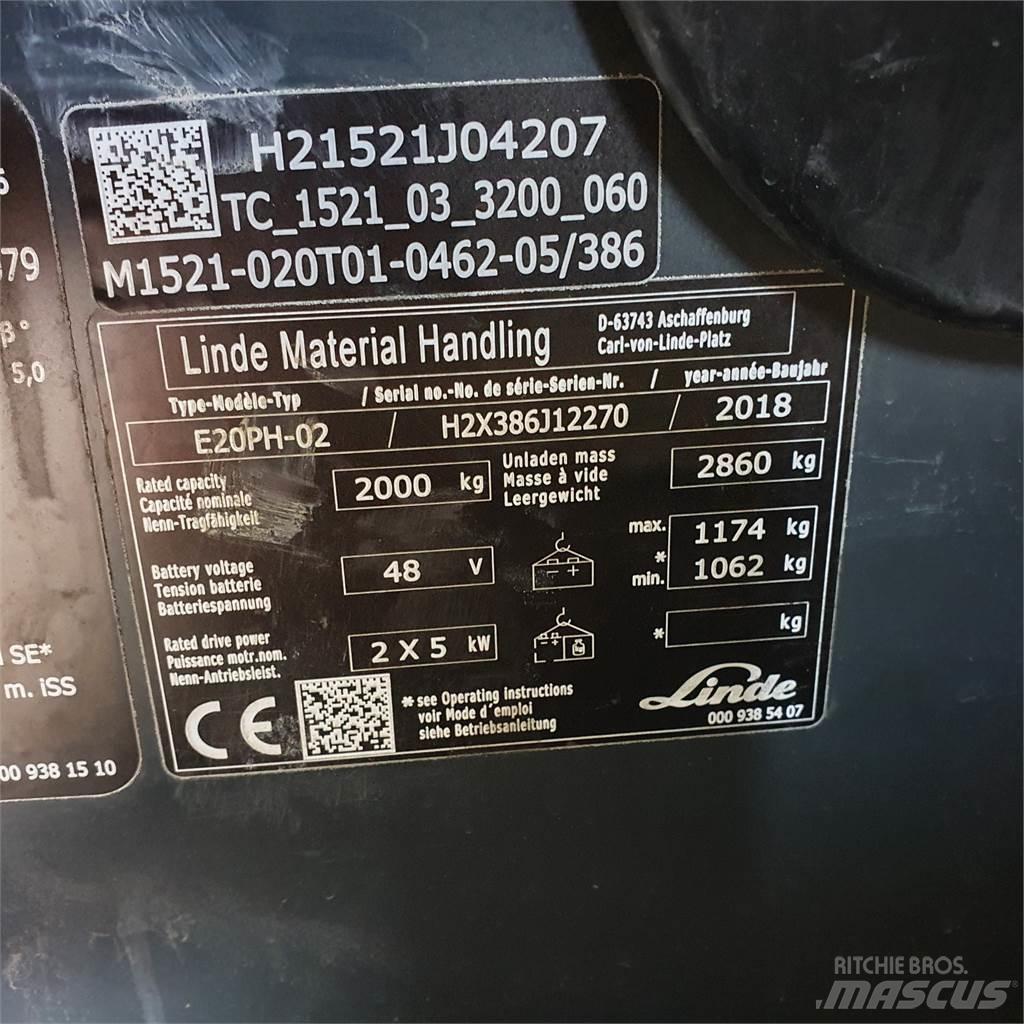 Linde E20PH Elektro Stapler