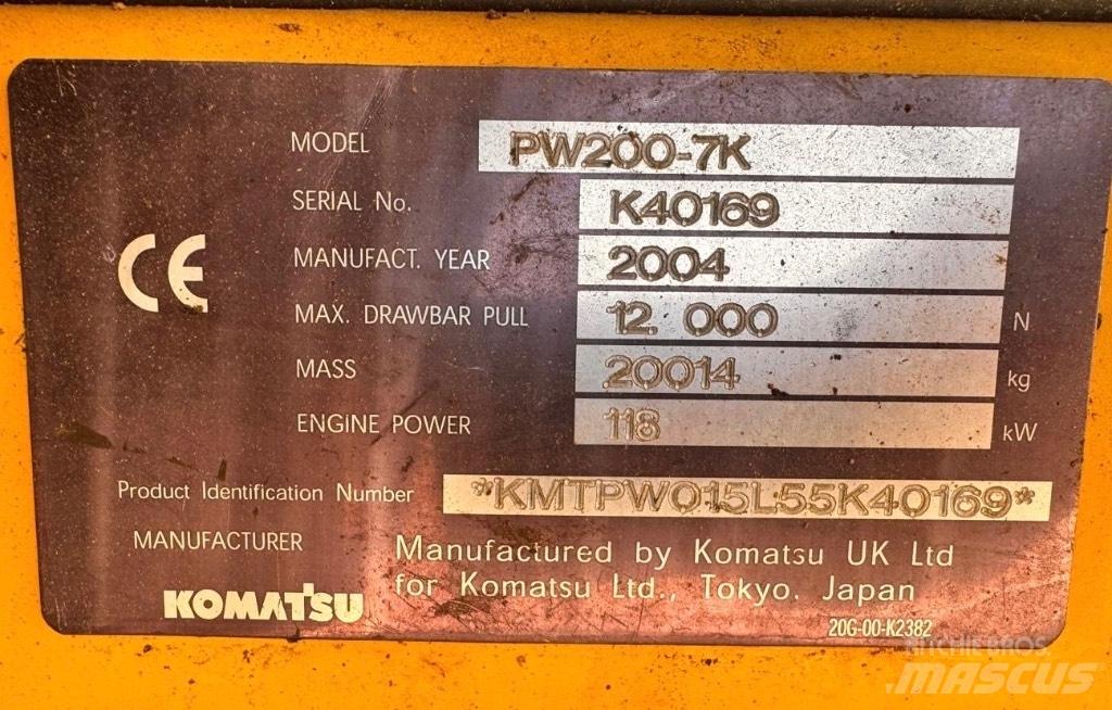 Komatsu PW 200-7K Mobilbagger
