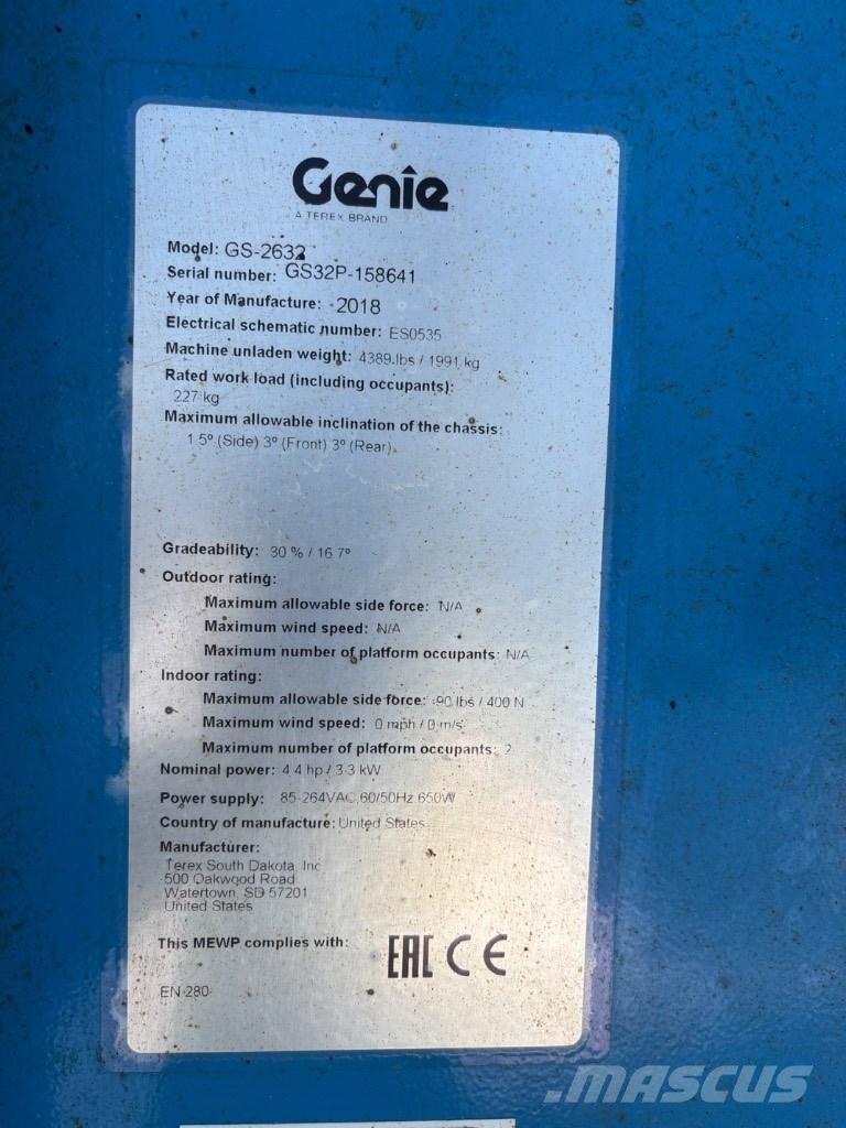 Genie GS 2632 Scheren-Arbeitsbühnen