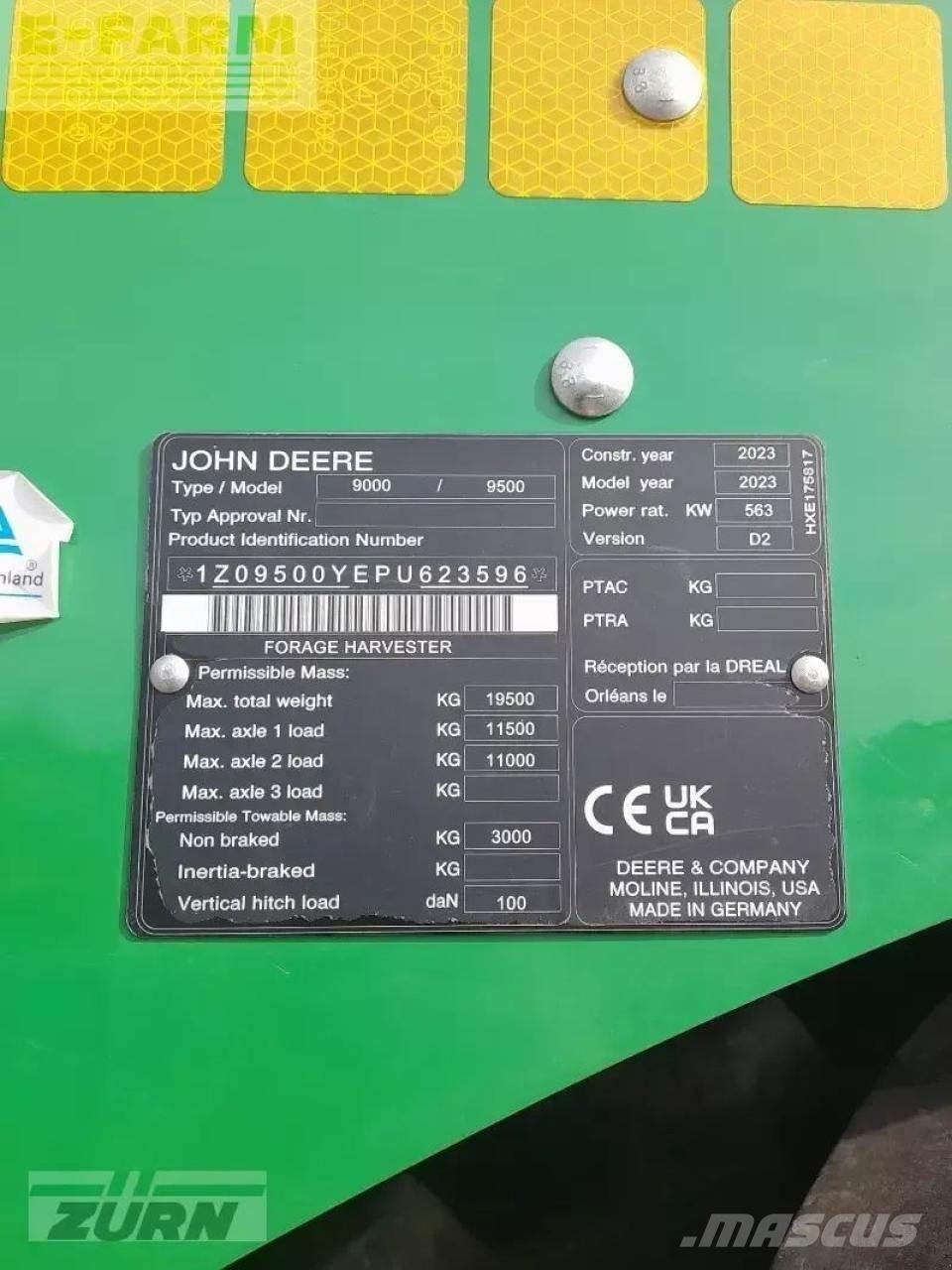 John Deere 9500 Selbstfahrende Häcksler
