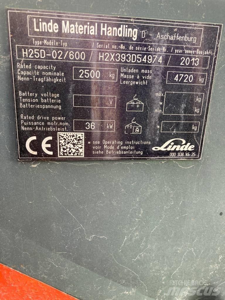 Linde H25D/600/393 Diesel Stapler