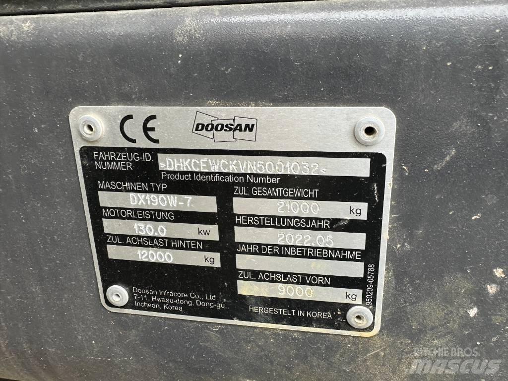 Doosan DX 190 W-7 Mobilbagger