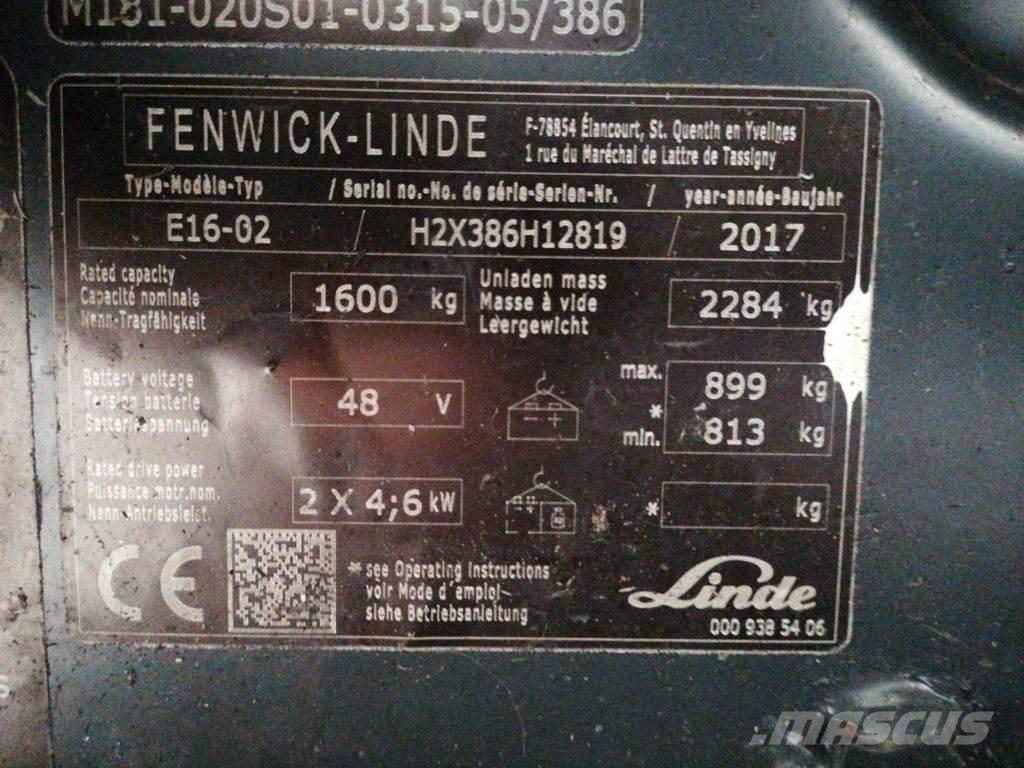 Linde E16-02 Elektro Stapler