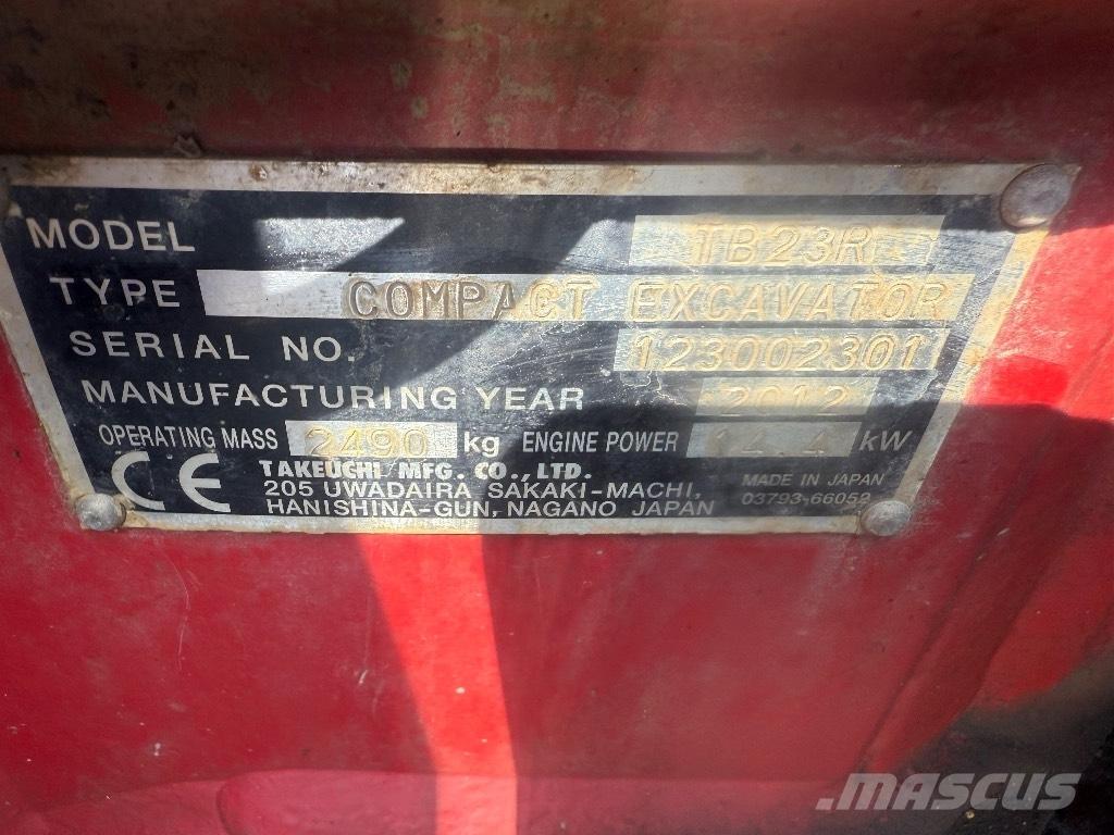 Takeuchi TB 23 R Minibagger < 7t