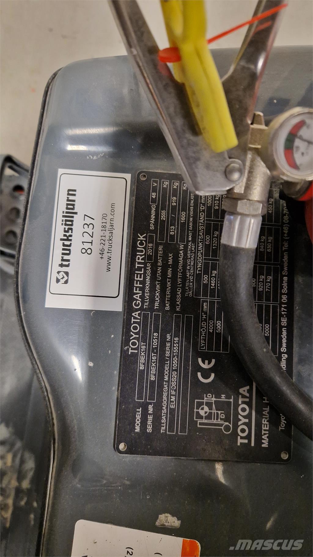 Toyota 8FBEK16T Elektro Stapler