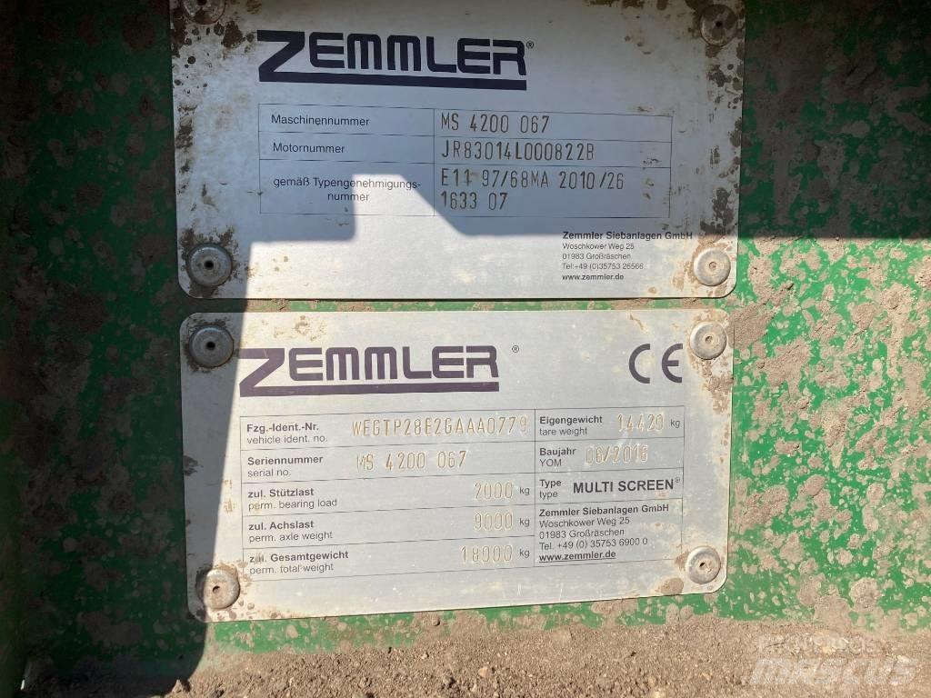 Zemmler MS4200 Mobile Siebanlagen