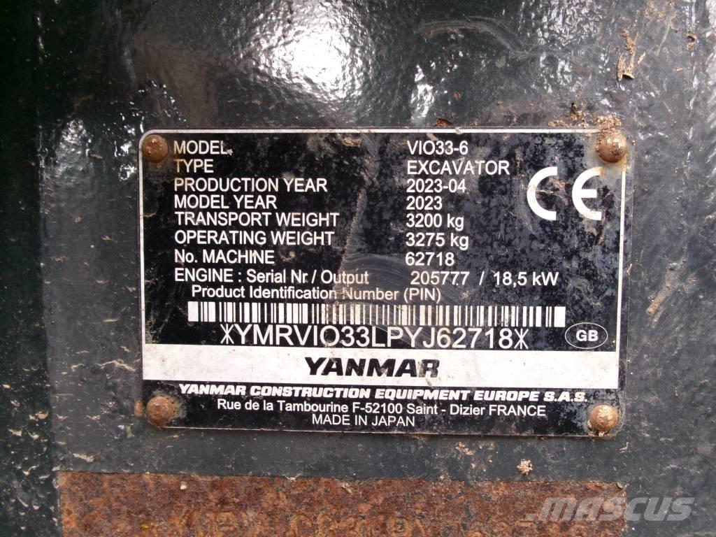 Yanmar Vio 33 Minibagger < 7t