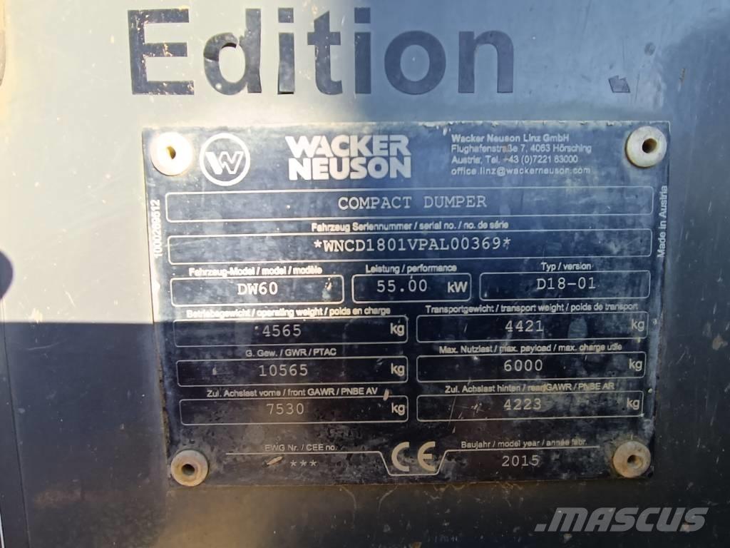 Wacker Neuson DW 60 Minidumper
