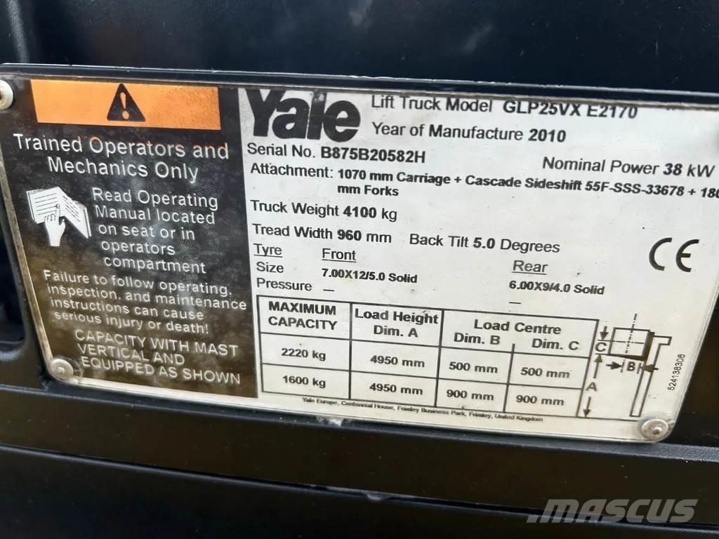 Yale 2.5 Heftruck Gas Stapler