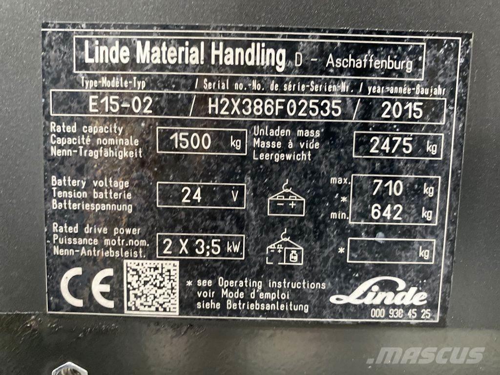 Linde E15-02 Elektro Stapler