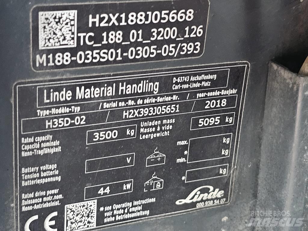 Linde H35D-02 Diesel Stapler