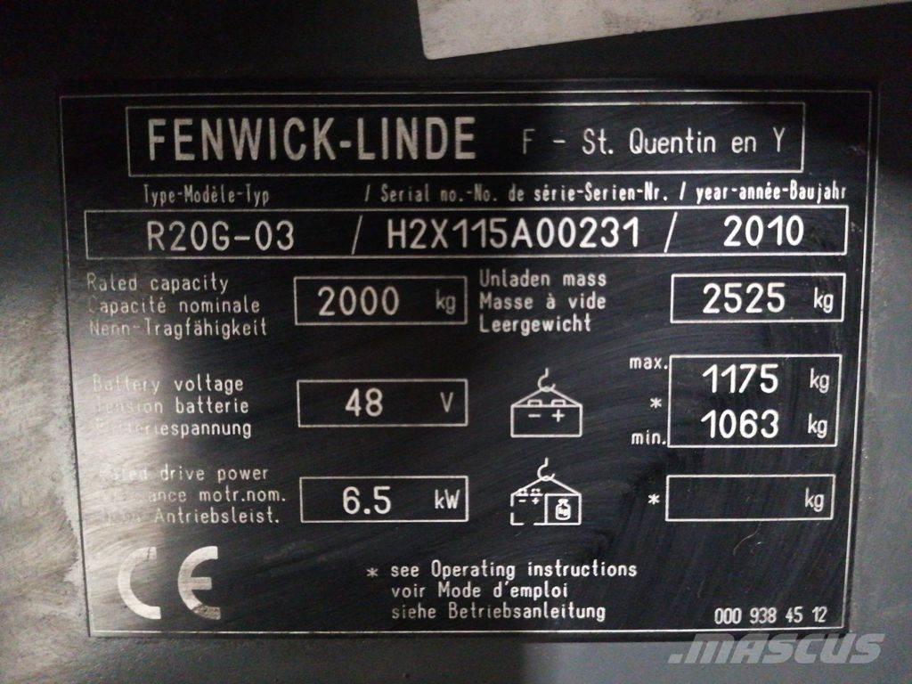 Linde R20G-03 Schubmaststapler