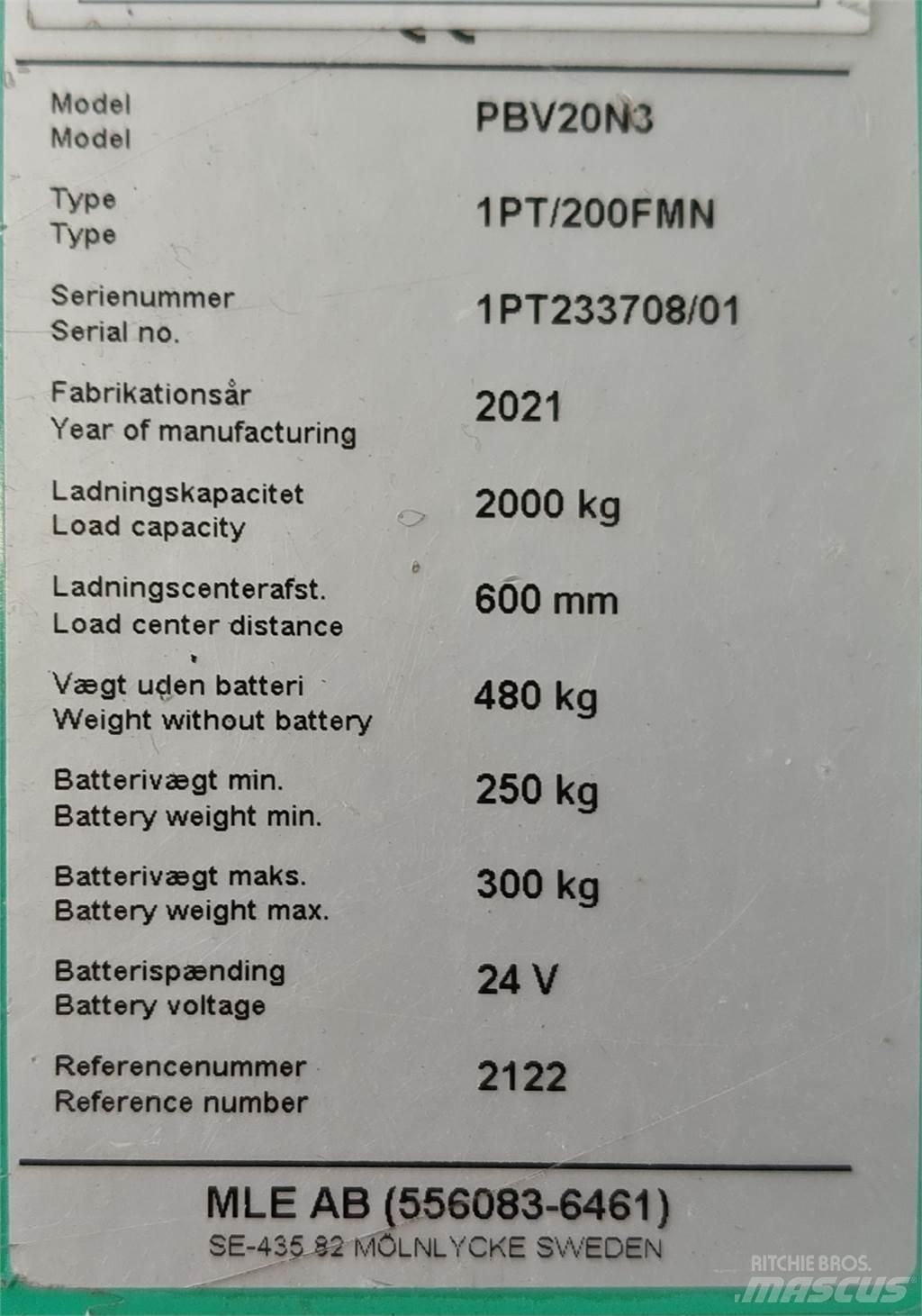 Mitsubishi PBV20N3 Andere Gabelstapler