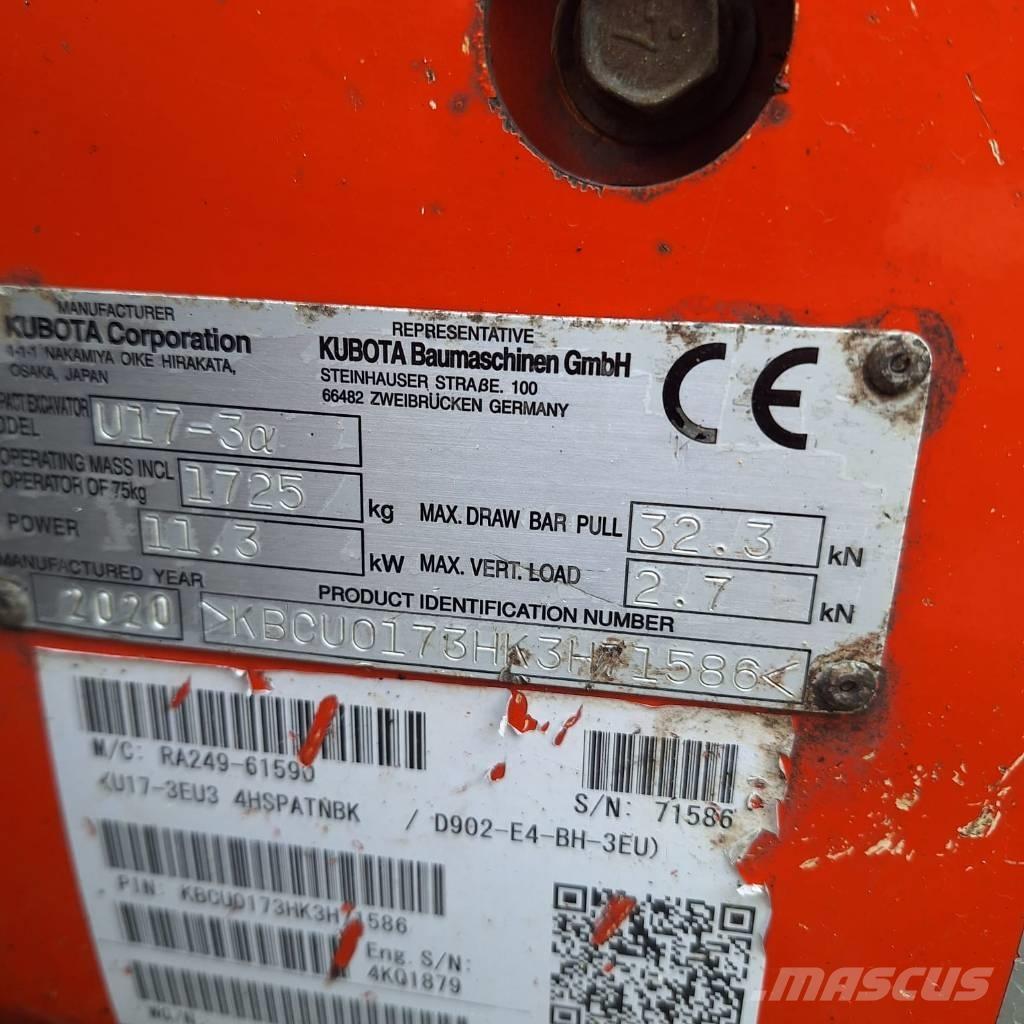 Kubota U 17-3 Minibagger < 7t
