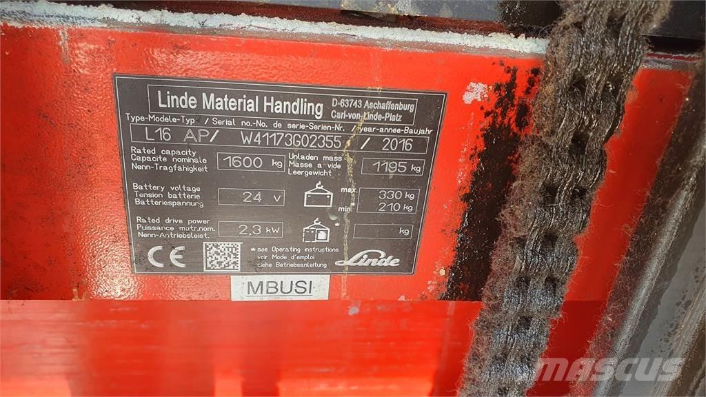 Linde L16AP Deichselstapler
