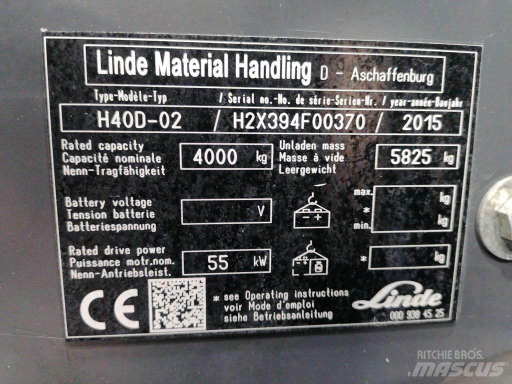 Linde H40D-02 Diesel Stapler