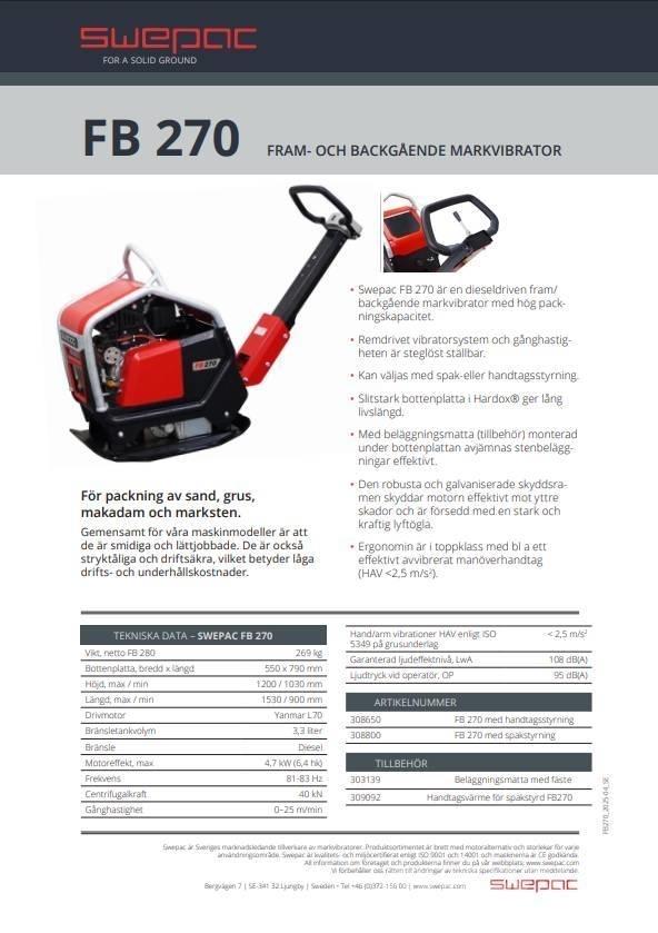 Swepac FB 270 Vibrationsgeräte