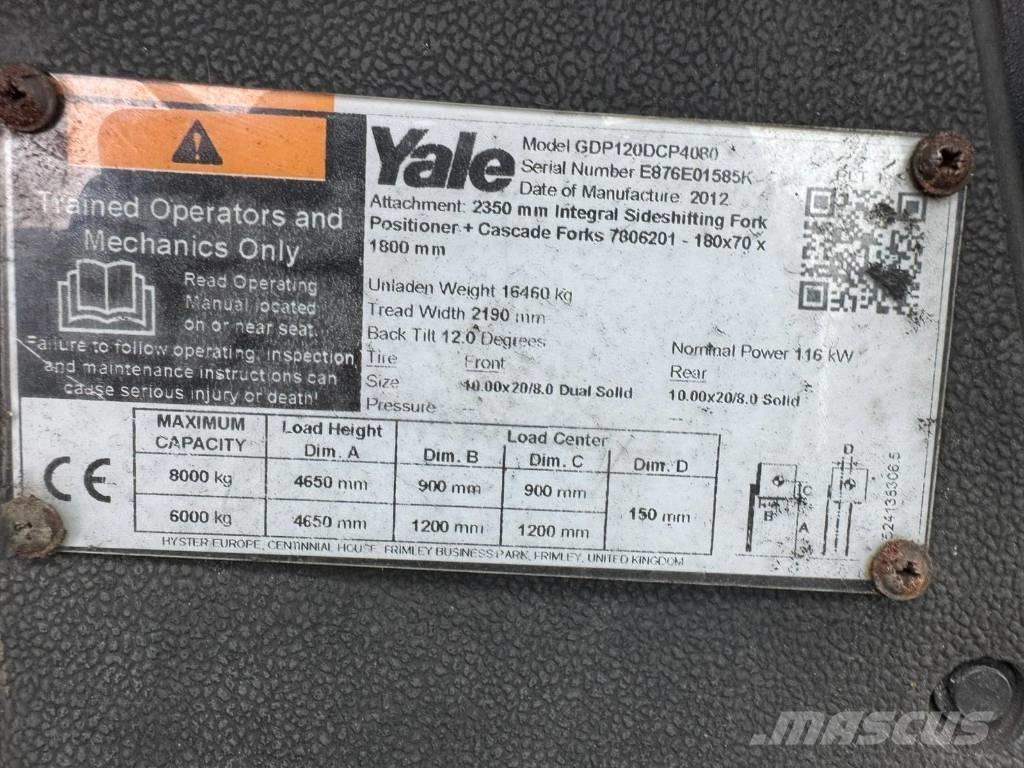 Yale GDP120 Diesel Stapler