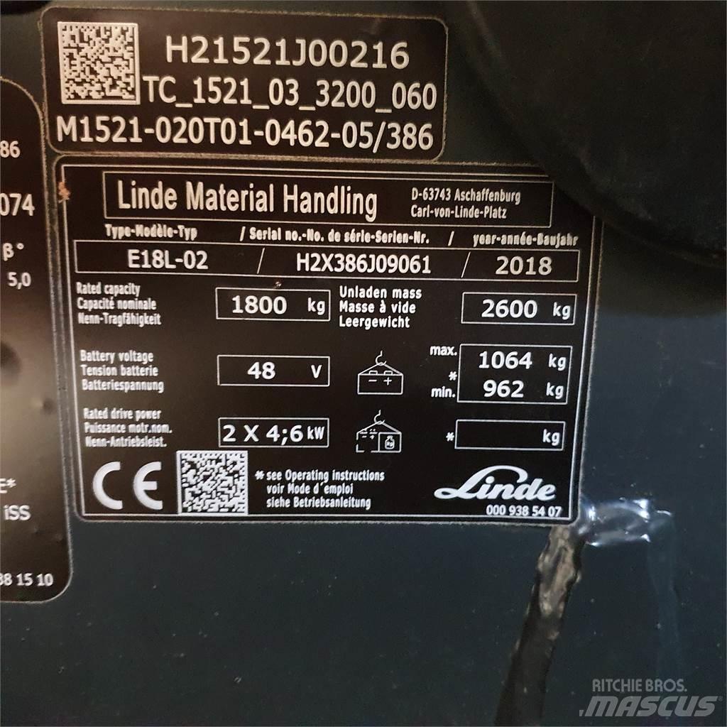 Linde E18L Elektro Stapler
