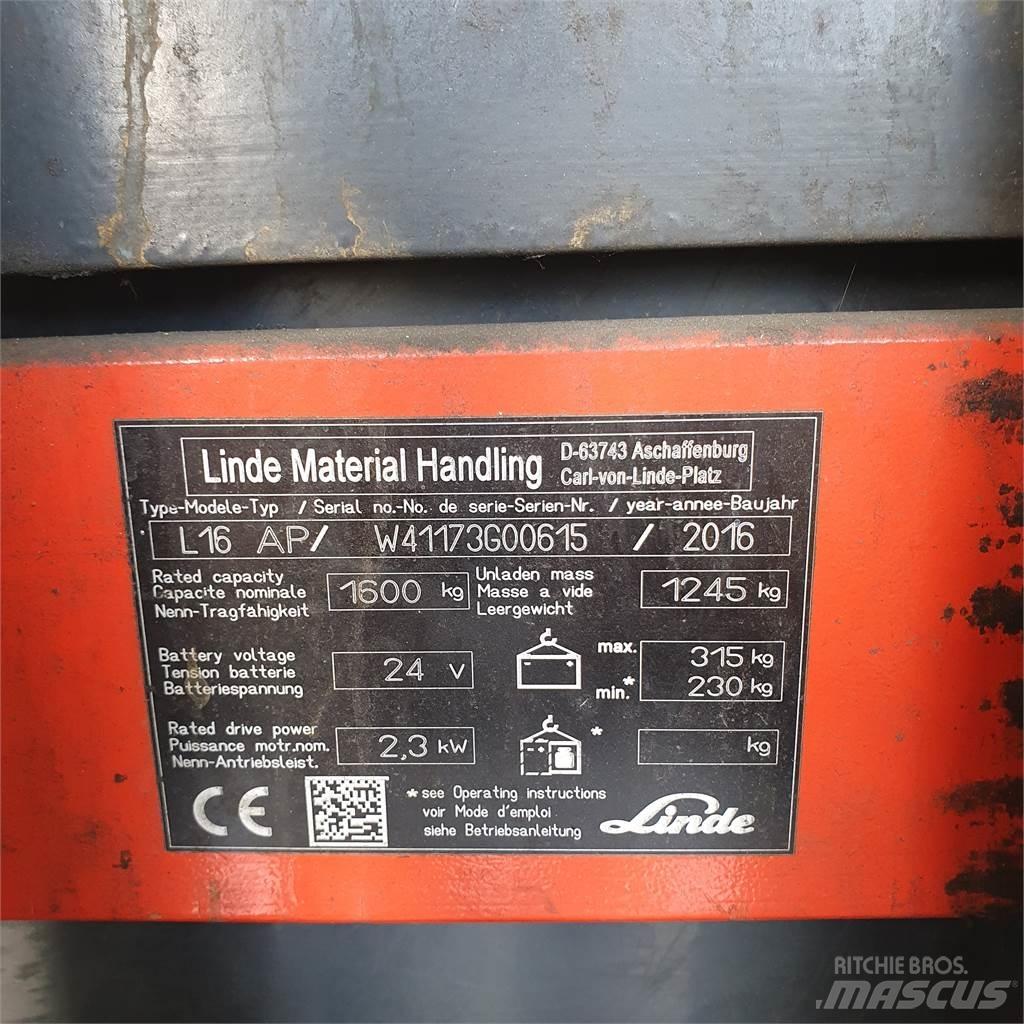 Linde L16AP Deichselstapler