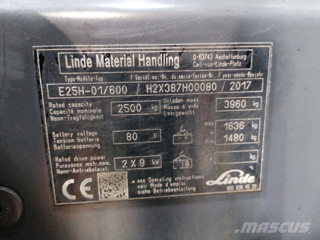 Linde E25H-01/600 Elektro Stapler