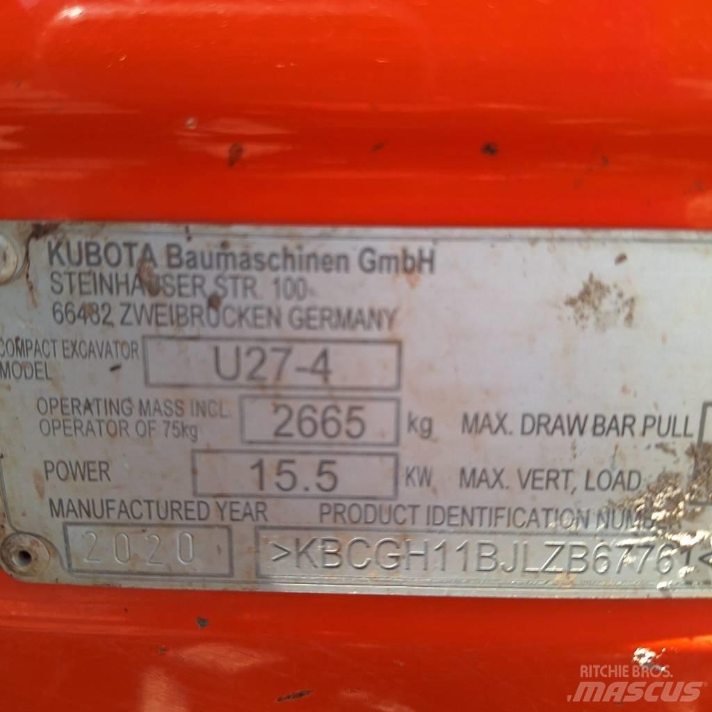 Kubota U 27-4 Minibagger < 7t