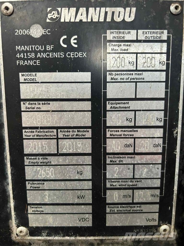 Manitou 100 VJR Personenaufzüge