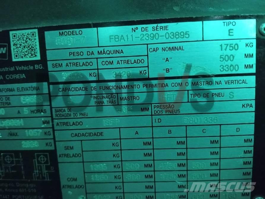 Doosan B 18 T-7 Elektro Stapler