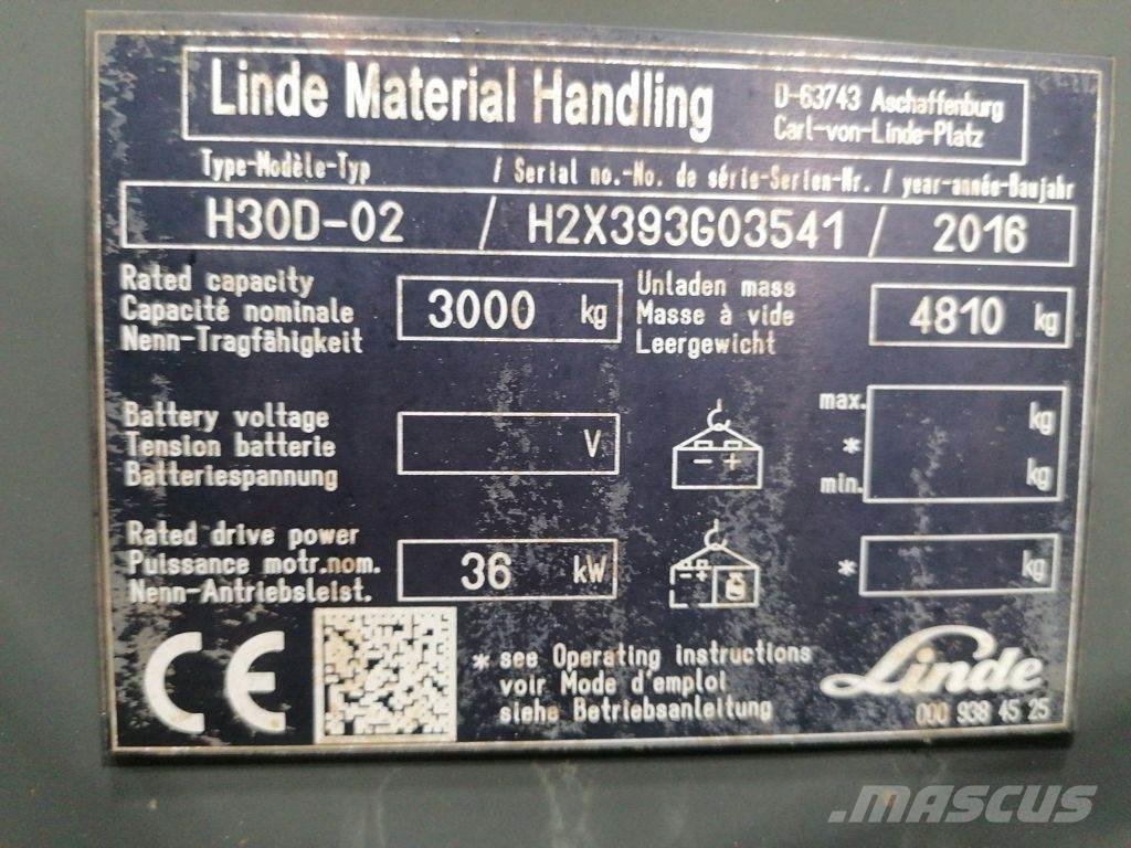 Linde H30D-02 Diesel Stapler