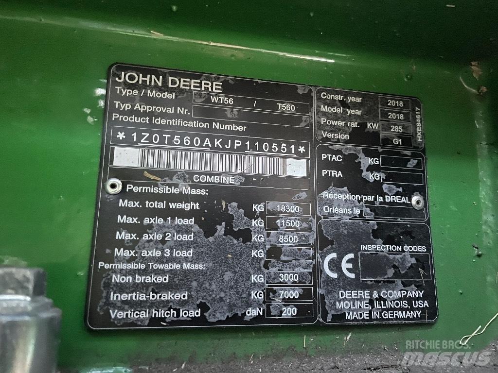 John Deere T 560 i Mähdrescher