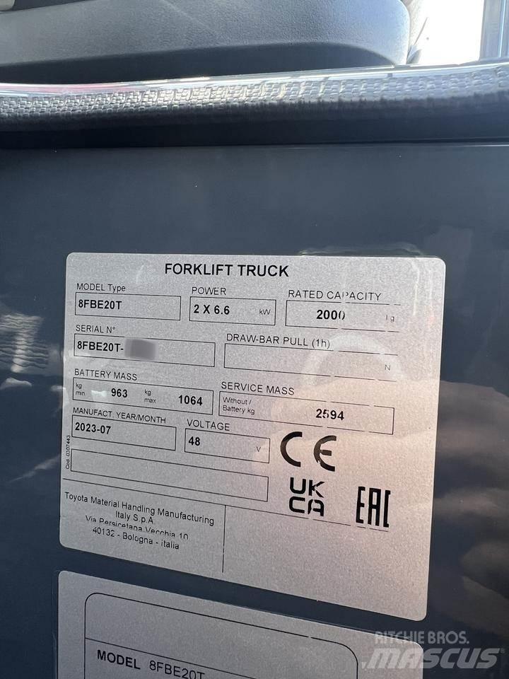 Toyota 8FBE20T Elektro Stapler