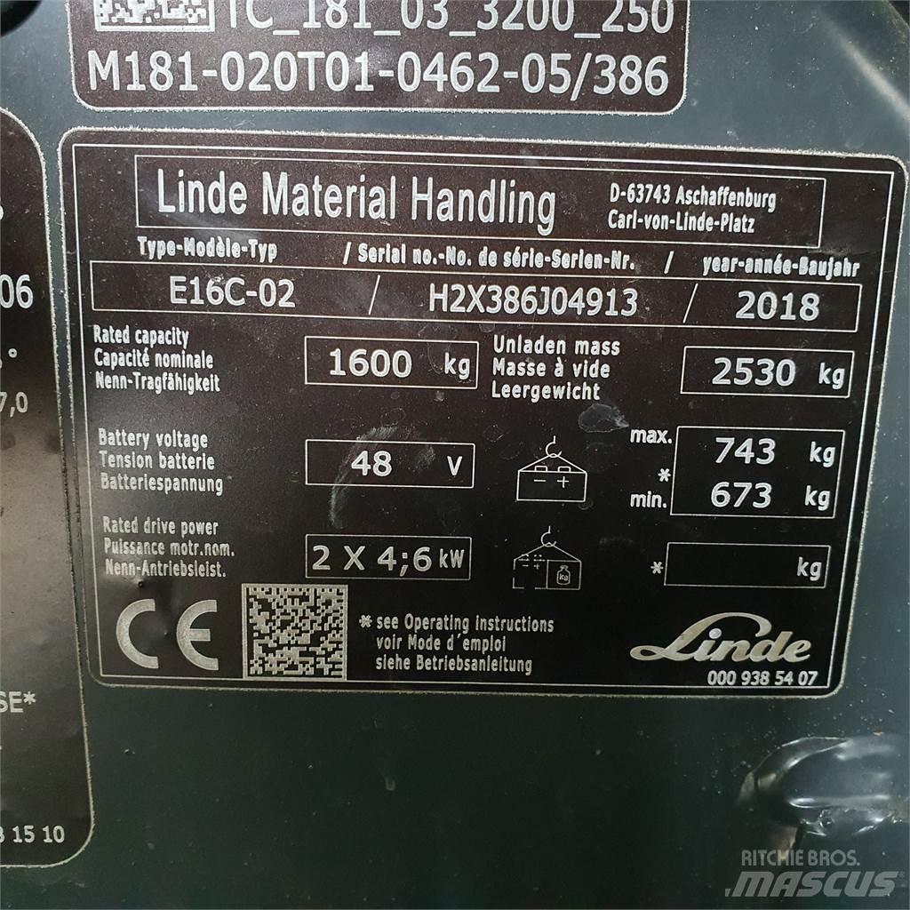 Linde E16C Elektro Stapler